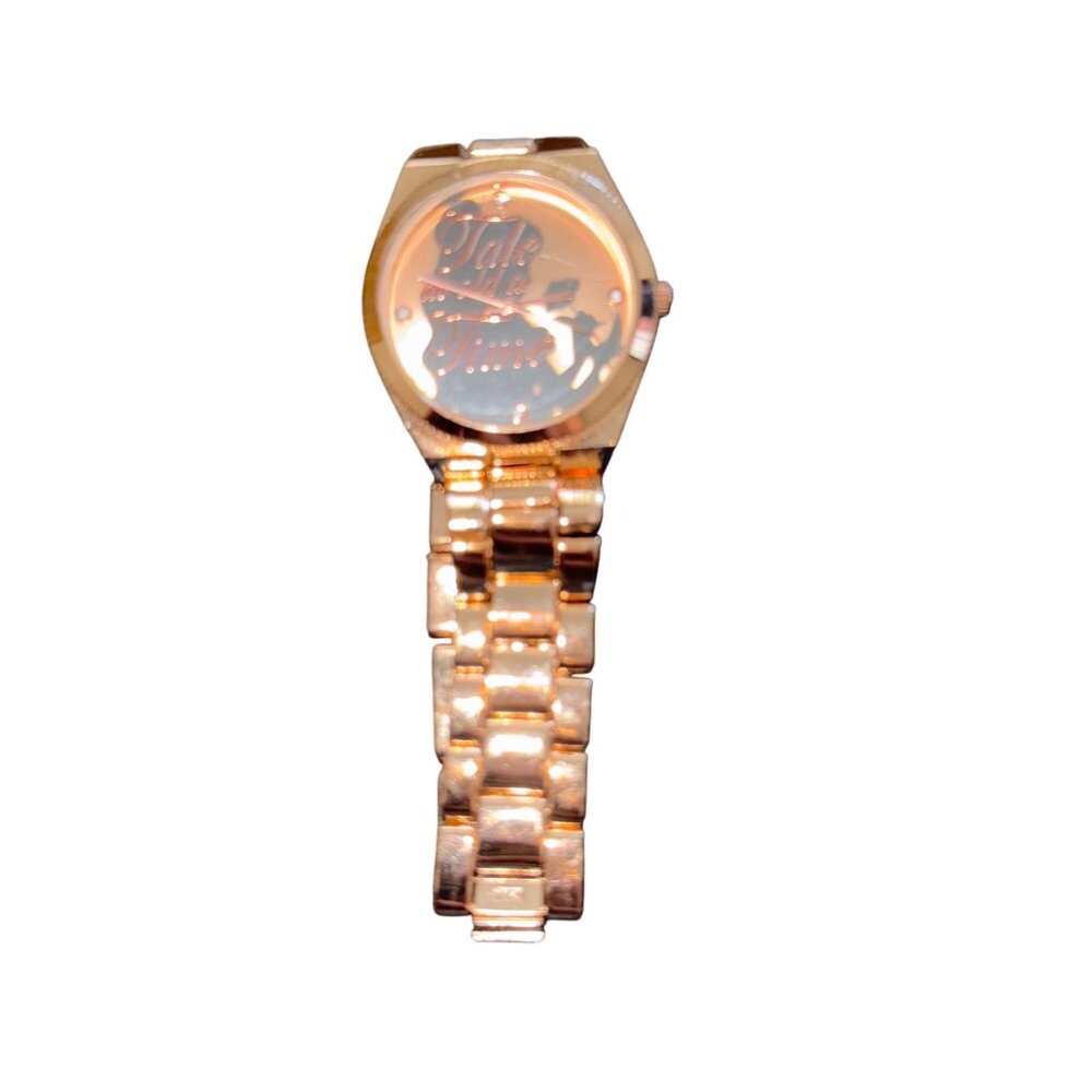 Disney Beauty & The Beast Rose Gold Watch Tale As Old As Time Stainless Steel Br